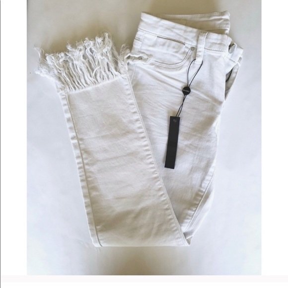 Blank NYC Denim - New BlankNYC White denim jeans frayed